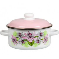 Кастрюля 3,0 л цил белая с рис [АЗАЛИЯ]