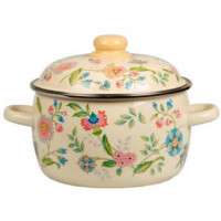 Кастрюля 1,5л палевая ЛУГОВЫЕ ЦВЕТЫ