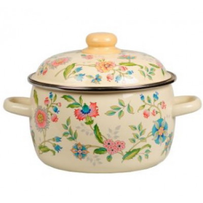 Кастрюля 2,0 л палевая ЛУГОВЫЕ ЦВЕТЫ