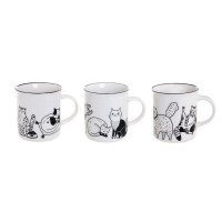 Кружка "Коты черно-белые"микс 310мл