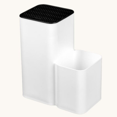 Подставка д/ножей и стол приборов 19*11*22,5см БЕЛО-ЧЕРНЫЙ