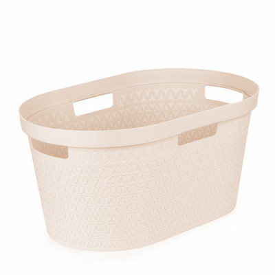 Таз для белья «Элемент» 35л овальный (бежевый) (уп.6) (Стандарт качество)