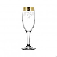 EAV34-160  Набор 6 бокалов для шампанского с рисунком "Нежность"