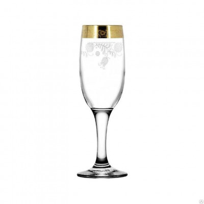 EAV34-160  Набор 6 бокалов для шампанского с рисунком "Нежность"