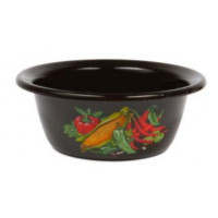 Миска  1,5л эм черная с рис [КУКУРУЗА]