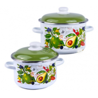 Набор кастрюль 2пр№43 (3+4л) АВОКАДО