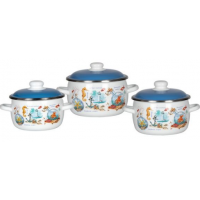 Набор кастрюль 3пр №02 (2+3+4л) ЗОЛОТАЯ РЫБКА