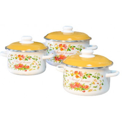 Набор кастрюль 3пр №02 (2+3+4л) МИЛЫЙ ДОМ