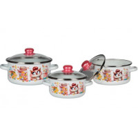 Набор кастрюль 3пр №05 (2+3+4л) СЛАДКАЯ ЖИЗНЬ