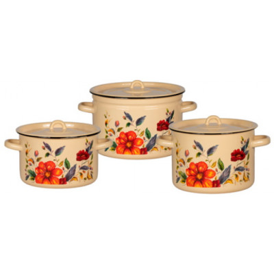 Набор кастрюль 3пр №112 (3+4,5+7л) АНЕМОН