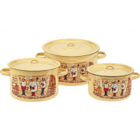 Набор кастрюль 3пр №113 (4,5+7+9л) СОМЕЛЬЕ