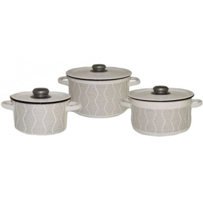 Набор кастрюль 3пр №144 (1,5л+2,9л+4,5л) ГЕОМЕТРИЯ