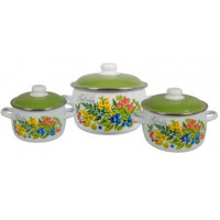 Набор кастрюль 3пр №19 (2л+3л+5,5л)ЛЕСНАЯ МЕЛОДИЯ