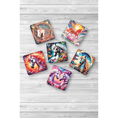 Подставка под чашку "Лошадка" набор из 2-х сувенир Т 1257