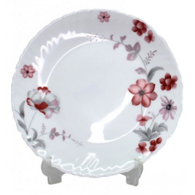 Тарелка стеклокерамика 8,5"Розовый флокс"