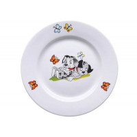 Тарелка мелкая 175 мм Озорные щенки Гладкий край