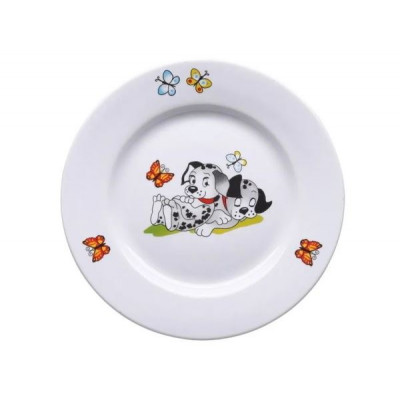 Тарелка мелкая 175 мм Озорные щенки Гладкий край