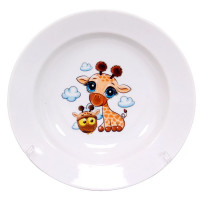 Тарелка глубокая 200 мм Жирафики Гладкий край