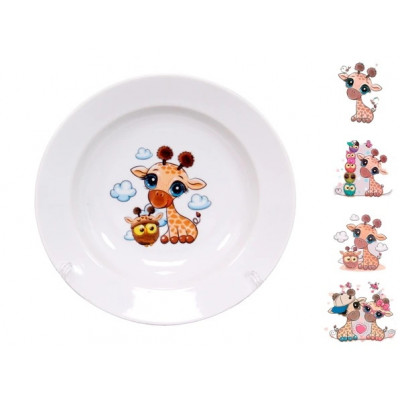 Тарелка мелкая 175 мм Жирафики Гладкий край