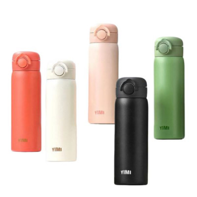 Термос 500мл с кнопкой цветной