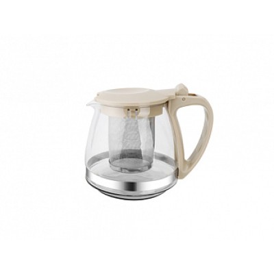 Заварочный чайник 750 мл., (коричневый) жаропрочное стекло, метал. фильтр     (24)     80720
