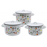 Набор кастрюль 3пр №33 (1,5л;2,9л;4,5л) ОВОЩИ МИКС