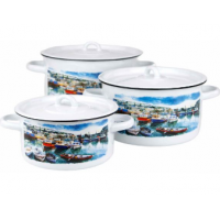 Набор кастрюль 3пр №33 (1,5л;2,9л;4,5л) РОМАНТИКА