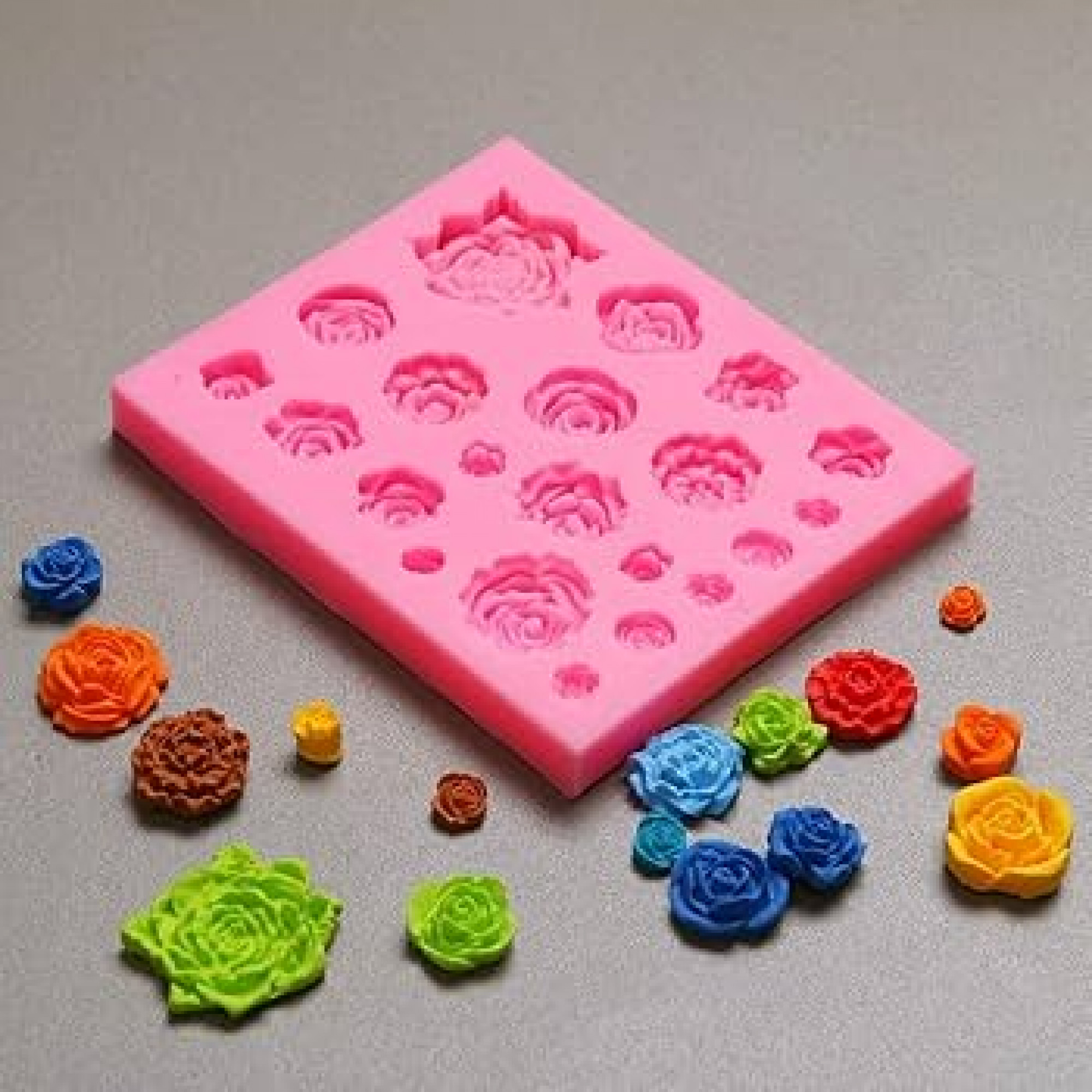 Форма-молд силиконовая розочки 12x10.2x1.5 cm OZ