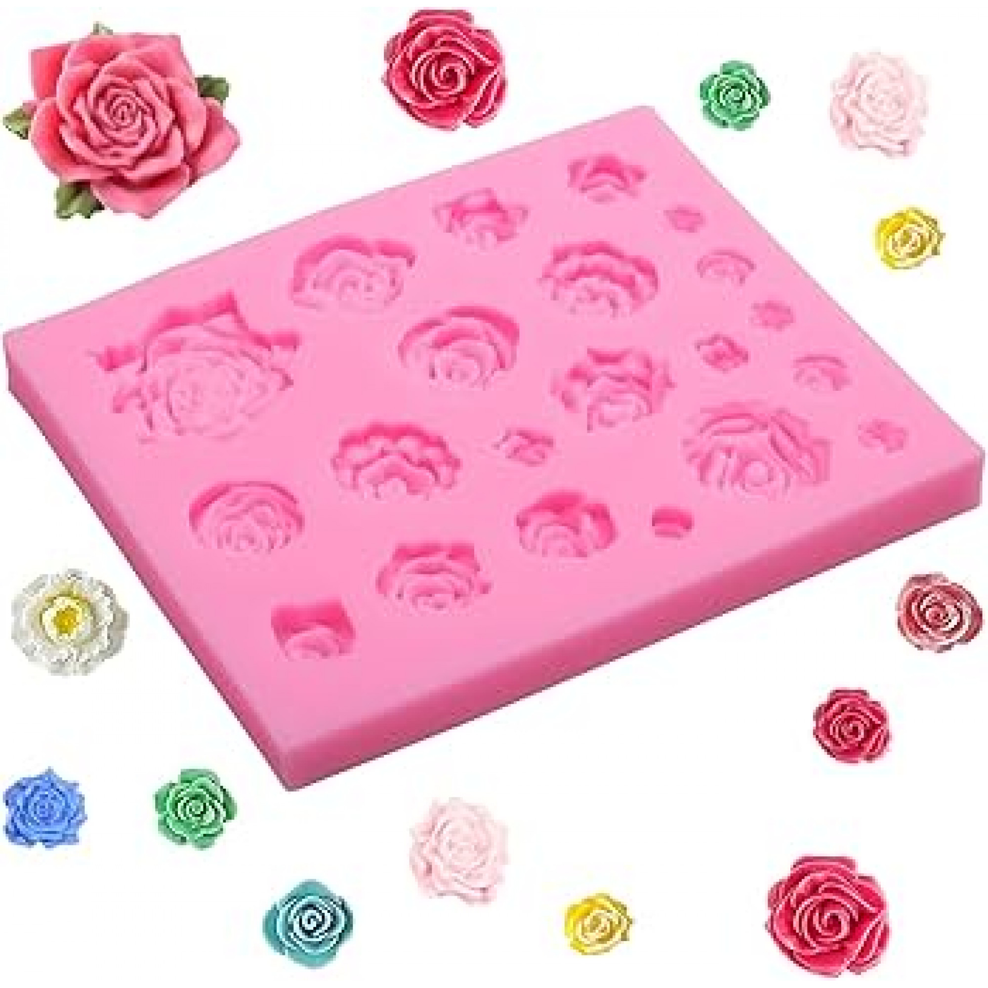 Форма-молд силиконовая розочки 12x10.2x1.5 cm OZ