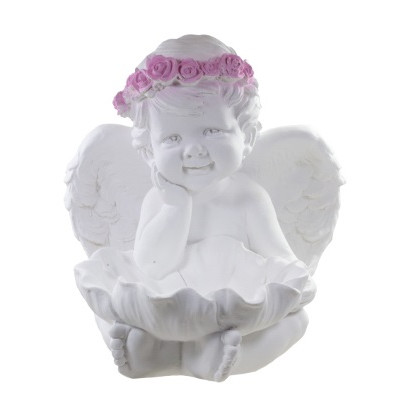 Статуэтка из гипса Ангел Цветок-конфетница