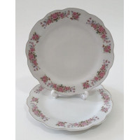 Тарелка фарфоровая 7" 175мм рис "Розовые цветочки"