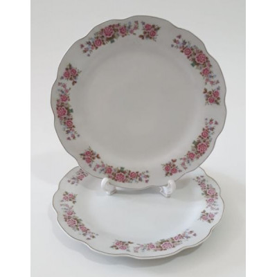 Тарелка фарфоровая 7" 175мм рис "Розовые цветочки"