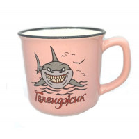 Кружка кофейная 130мл керамическая "Геленджик" 4цв.