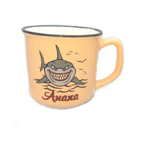 Кружка кофейная 130мл керамическая "Анапа" 4цв.