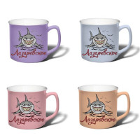 Кружка кофейная 130мл керамическая "Лазаревское" 4цв.