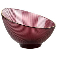 Салатник 24,5*8,5*22см стекло фуксия (в кор.2)