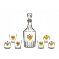 Набор для вина 7пр. арт.1230-Д (Герб на флаге)