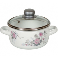 Кастрюля 1,5 л сф. ВЕСЕННИЙ РОМАНС белосн.