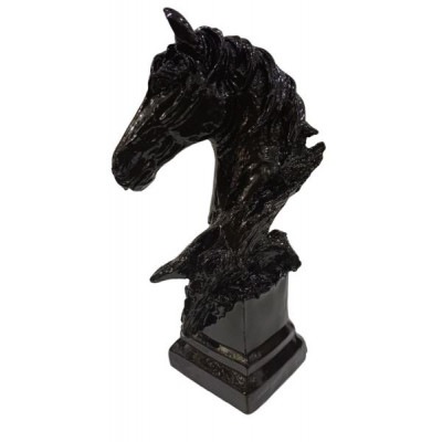 Копилка"Лошадь шахматы"черная 30*17см