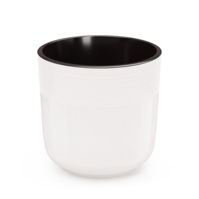 Кашпо  6,0л Д21,5см [ЛИНЕЛЬ] БЕЛЫЙ двойной с автополивом