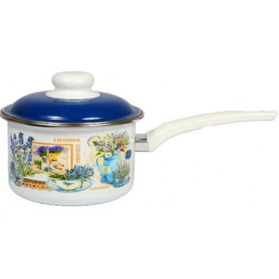 Ковш 1,5л эм с/кр белый с рис [ГОРНАЯ ЛАВАНДА]