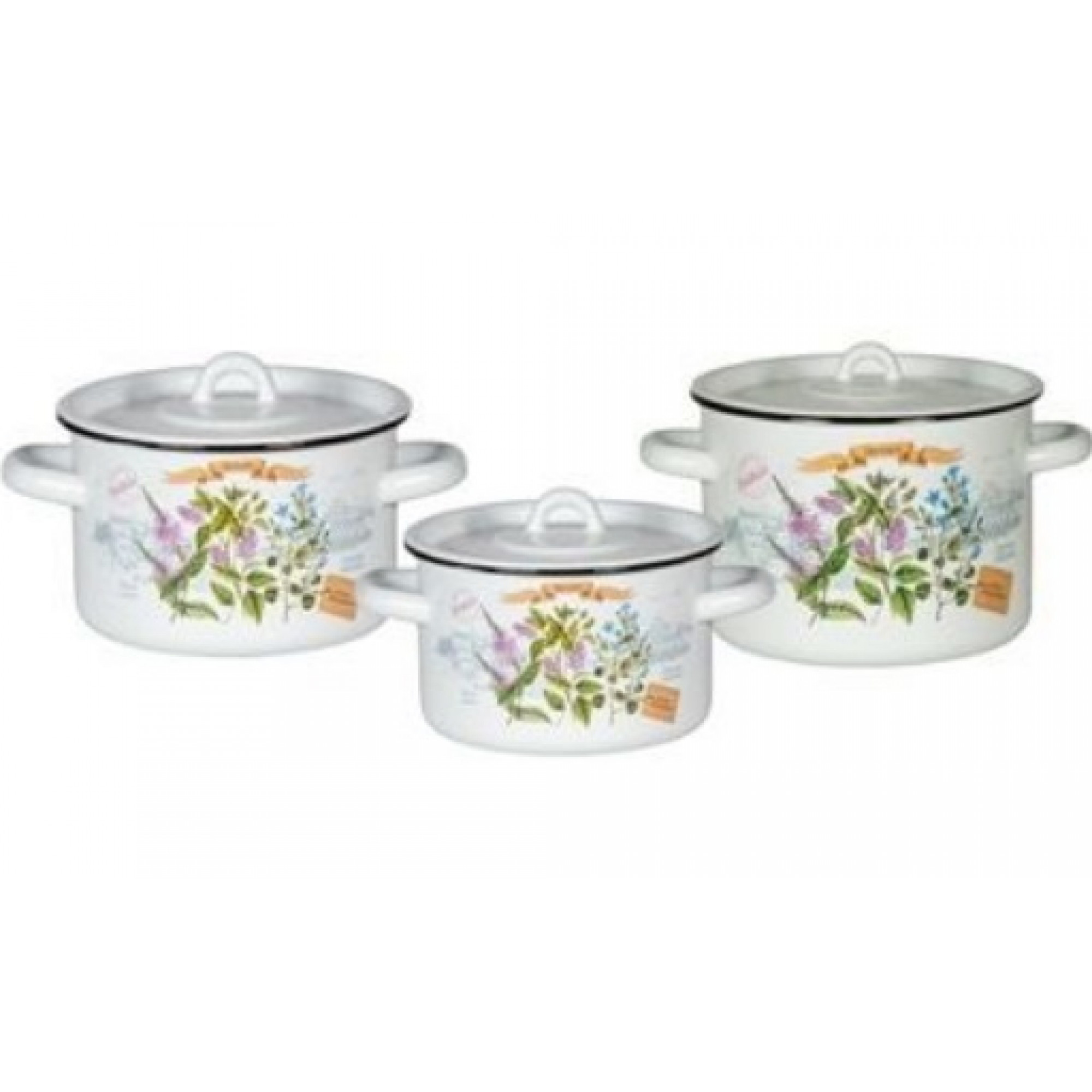 Набор кастрюль 3пр №33 (1,5л;2,9л;4,5л) Гербарий