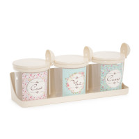 Набор банок д/сып. продуктов 3пр 0,7л на подст. [АССОРТИ] БЕЖЕВЫЙ