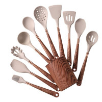 Набор кух. принадлежностей 11предметов, серо-коричневый