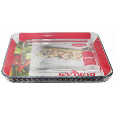 Набор посуды для СВЧ 2 пр (форма прямоуг 400*270мм (рефленная) + 340*220мм)