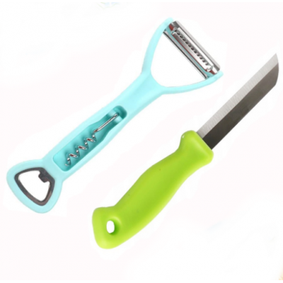 Набор кухонный (нож.овощечистка.штопор открывашка) на блистере