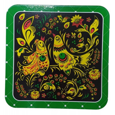 Подставка под горячее "Хохлома"квадр.сувенир Т 1273