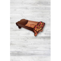 Хлебница (подставка) "Хохлома" мал.сувенирная Т 1265