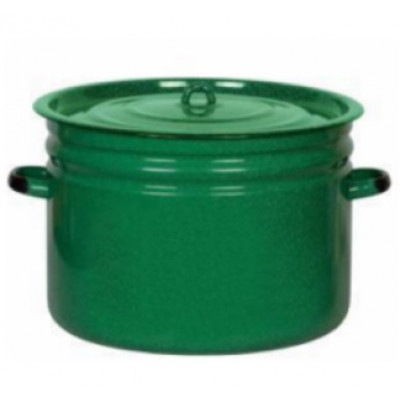 Кастрюля 7,0 л цилиндр эмаль без рисунка изумруд