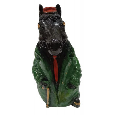 Копилка "Конь с галстуком"зеленый 24*12см